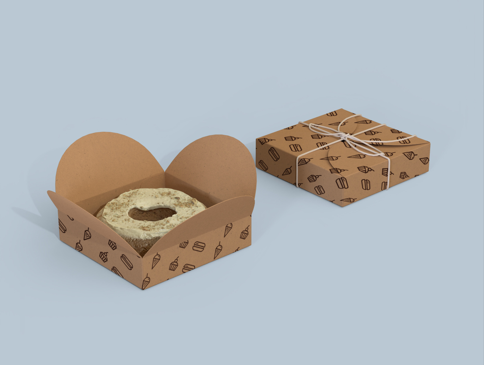 FRESH MARKET CAKE BOX .024 SBS 9.44X9.47X5 FL EM