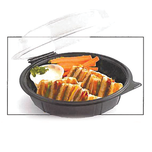 GOURMET CLASSIC CLAMSH 9" CLR DOME DEEP BASE BLACK