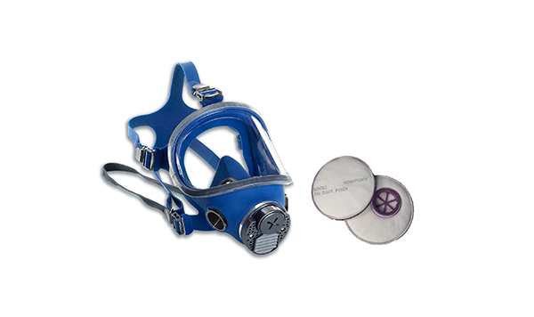 Full Facepiece Assembly, With Inner Mask - SC Silicone With DiskitP100OV MEETS OSHA SILICA DUST REQUIREMENTS APF 50 Suitable For COVID virus in accordance with CDC guidelines