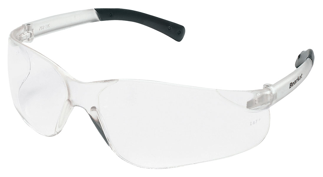 BEARKAT CLEAR LENS SAFETY GLASSES BLACK TEMPLE S