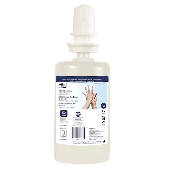 TORK ALCOHOL FOAM HAND SANITIZER 1000-ML CLEAR