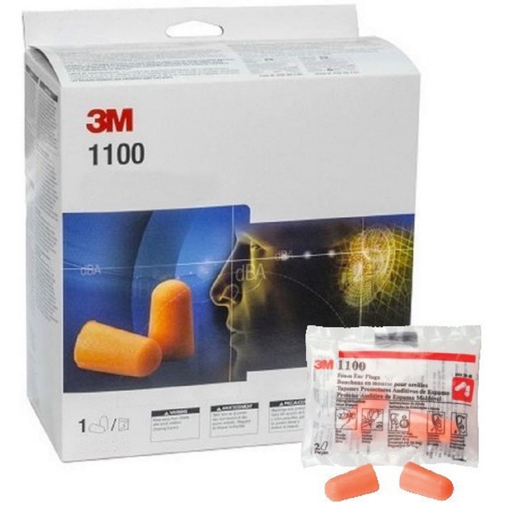 3M FOAM EARPLUGS 1100, UNCORDED