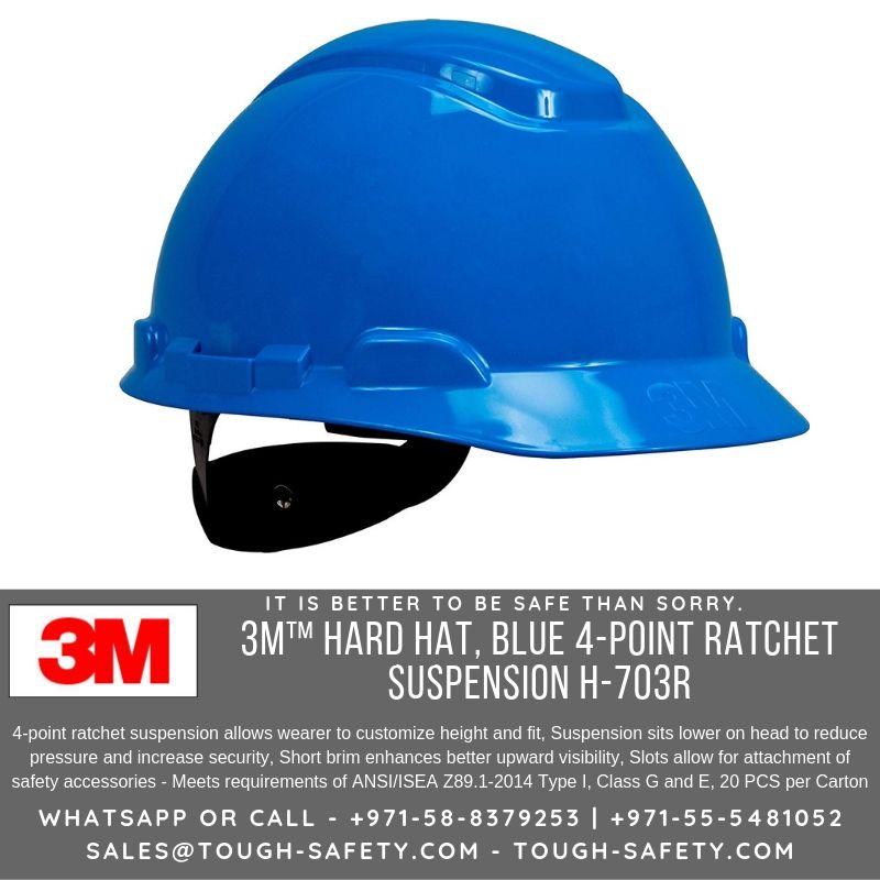 HARD HAT BLUE RATCHET SUSPENSION W UVICATOR