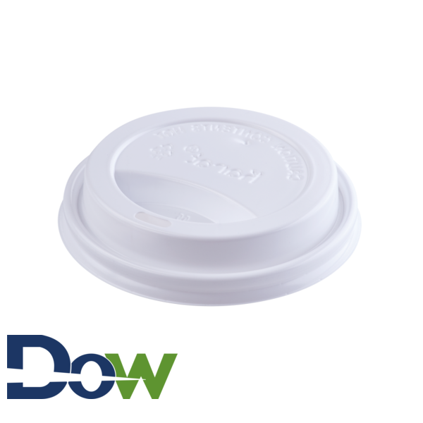 DOME SIPPER LID FOR 10-24 OZ HOT CUP P/E WHITE