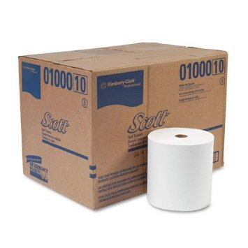 ROLL TOWEL WHITE 8X1000 HARD WOUND SCOTT         12/CS