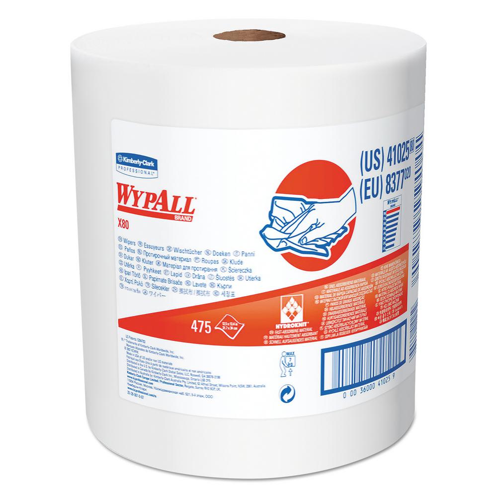 WHITE 1-PLY WYPALL PLUS 9.8X15.2 ROLL WIPES PROT 2/200