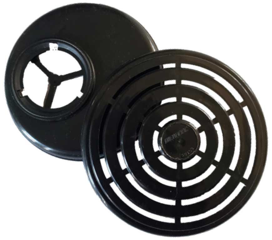 Organic Vapor with R95 Prefilters & Retainers  Suitable For: Lacquer & Enamel Paints, Pesticides, Welding, Dusts & Oil based particulate aerosols for up to 8 hours.in Clamshell MEETS OSHA SILICA DUST REQUIREMENTS