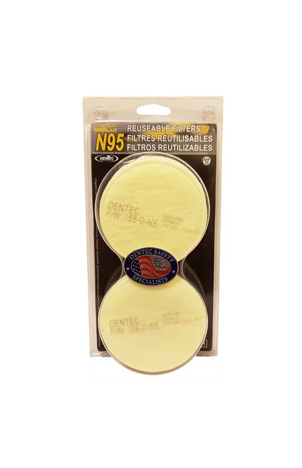 N95 - 24 Prefilter Pads; Suitable for Welding, Dusts, Non-Oil based particulate aerosols Pesticides, & Mists of Lacquer & Enamel Paints when Used with OV cartridges. In Header Bag.  Clamshell MEETS OSHA SILICA DUST REQUIREMENTS; Suitable For COVID virus in accordance with CDC guidelines and Non oil based aerosols. REPLACES DISPOSABLE RESPIRATORS