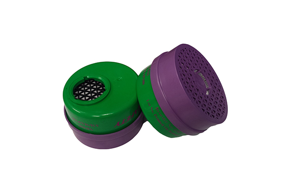 Ammonia, Methylamine/P100 Cartridge Combination (2 pair /  box) MEETS OSHA SILICA DUST REQUIREMENTS