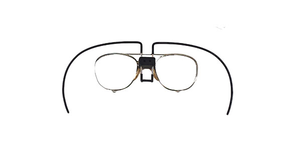 Prescription Lens Mount for Full Facepiece - 50mm, rubber slide adjustment fits most full face respirators