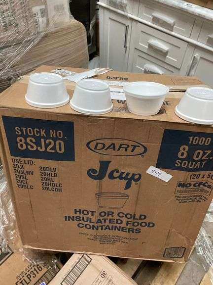 HOT COLD FOOD CONT POLY LINED PAPER 8-OZ WHITE