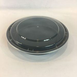 OCTAVIEW HINGED 1-CMPT P/S 6" DEEP BLACK/CLEAR