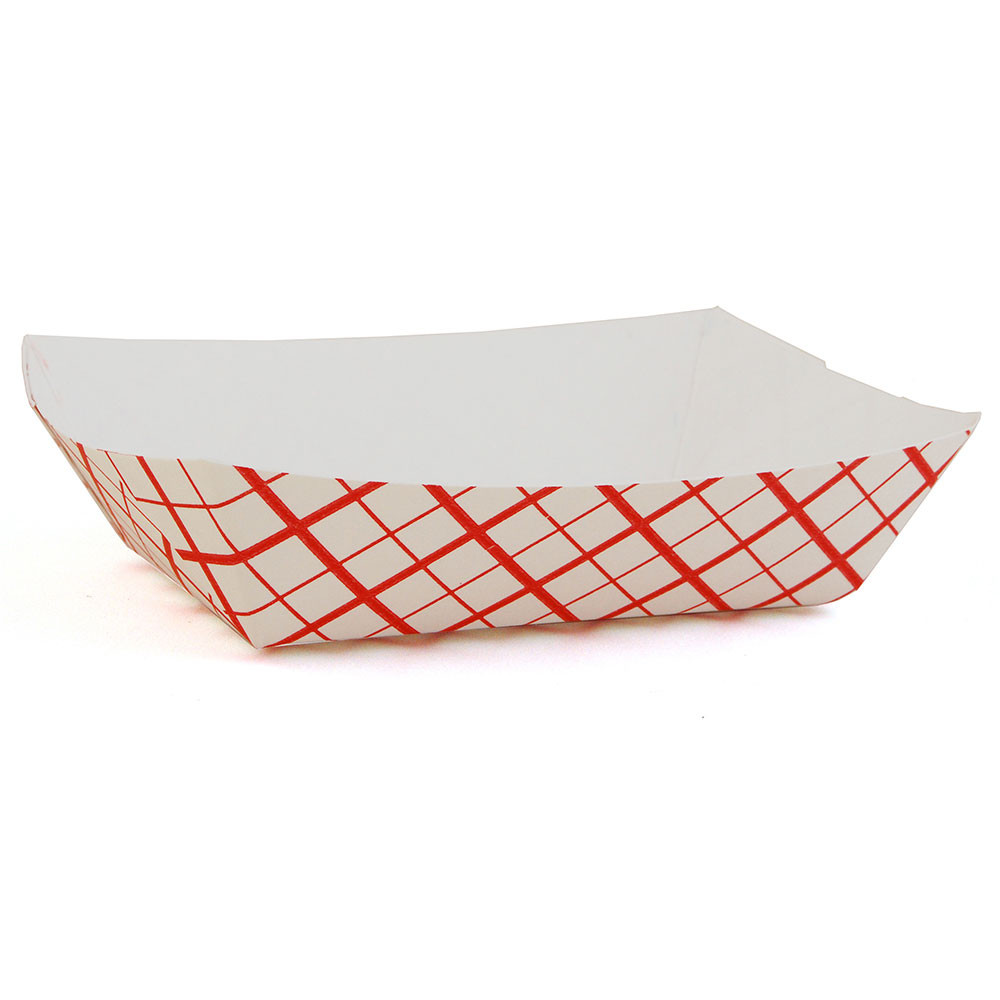 #40 FOOD TRAY 6-OZ RED CHECKED