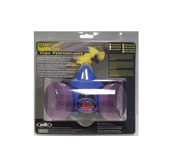 100 High Efficiency P100 complete, Silicone; Suitable For: Toxic dusts, mists & fumes; lead dusts & fumes; brake dusts; exotic welding; glass fibers; asbestos  (Note: Specific limitations apply for asbestos removal, see OSHA 1910.1001).Small Clamshell MEETS OSHA SILICA DUST REQUIREMENTS APF 10  Suitable For COVID virus in accordance with CDC guidelines REPLACES DISPOSABLE RESPIRATORS