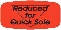 REDUCED FOR QUICK SALE LABELS SMALL OVAL RED/GLO       1M/RL