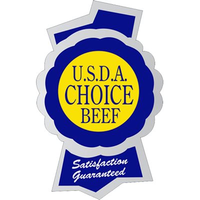 USDA CHOICE BEEF FOIL RIBBON SILVER 1-9/16X2-3/8     500/RL