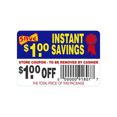 INSTANT SAVING $1.00 OFF LABEL RECT.                   250/RL
