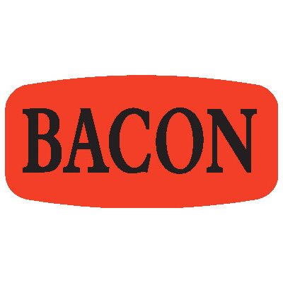 BACON                    LABEL SHORT OVAL               1M/RL