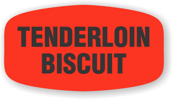 TENDERLOIN BISCUIT LBL PAPER .625X1.25 RED FLO