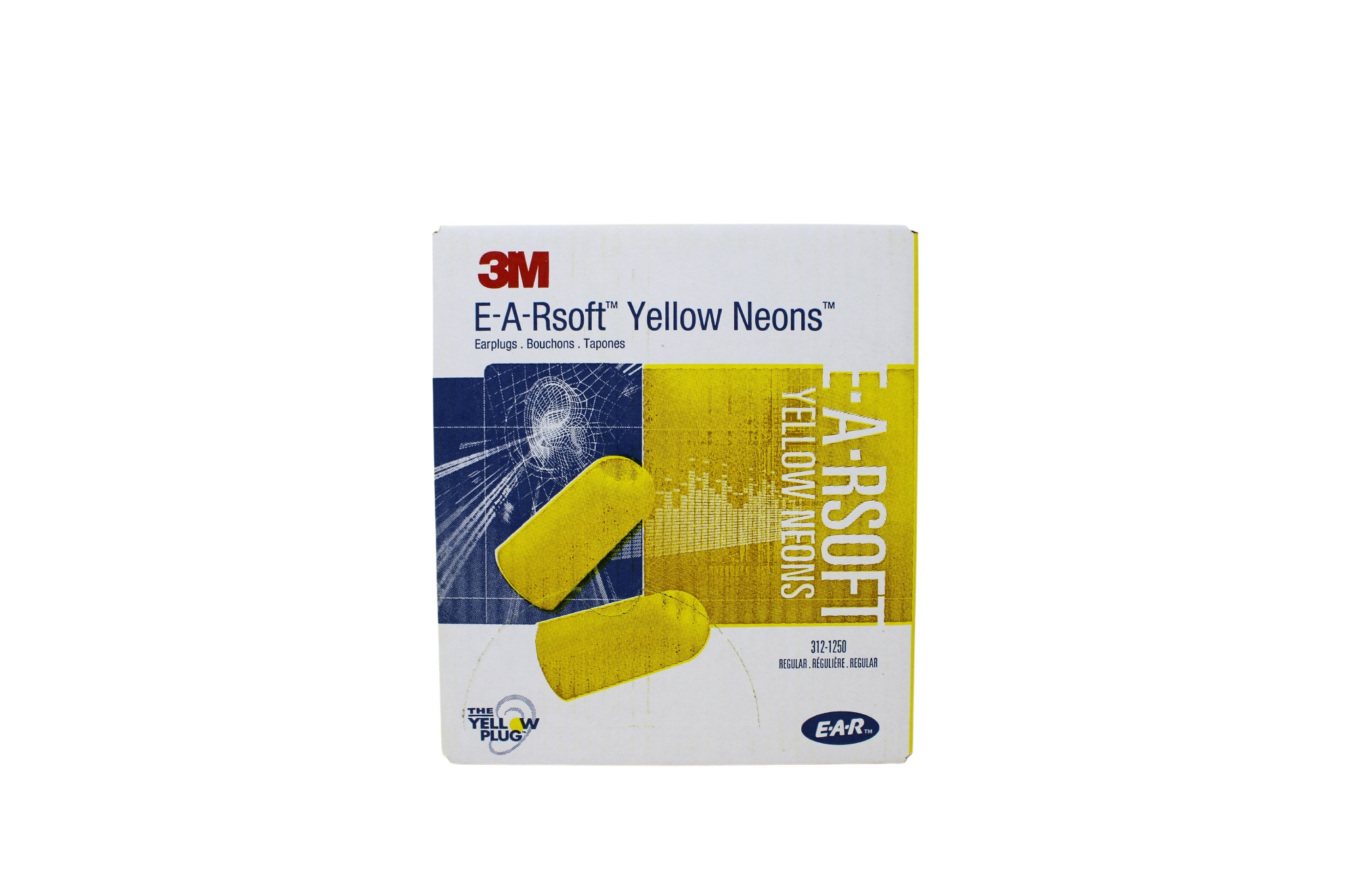 YLW NEONS EARPLUGS 312-1250, UNCORDED, POLY BAG