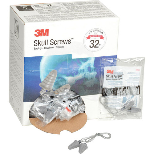 SKULL SCREWS EARPLUGS P1301, CORDED