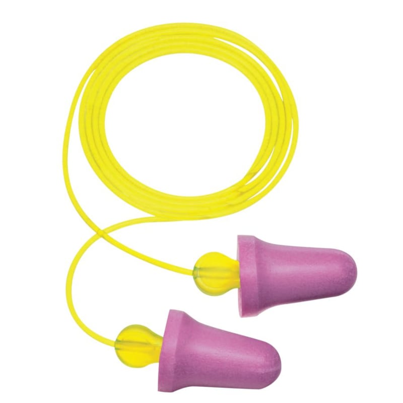 NO TOUCH SAFETY EAR PLUGS CORDED (100 PR/BOX)