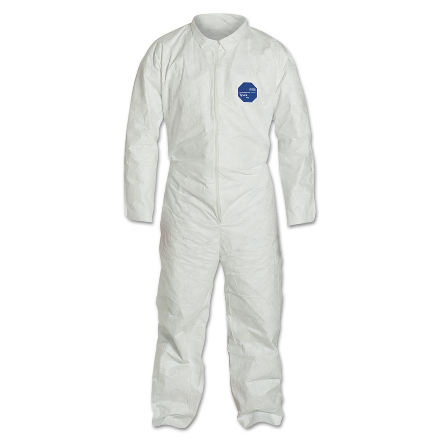 DUPONT TYVEK COVERALL ZIP FT- SIZE LARGE