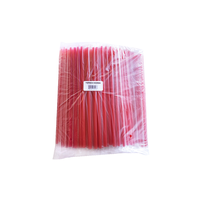COMPANIONS STRAW JUMBO PP 10.25 RED WHT PPR WRPBAGGED