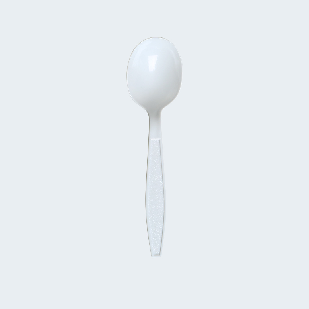 COMPANIONS SOUPSPOON PP M/W WHITE WRAPPED BULK