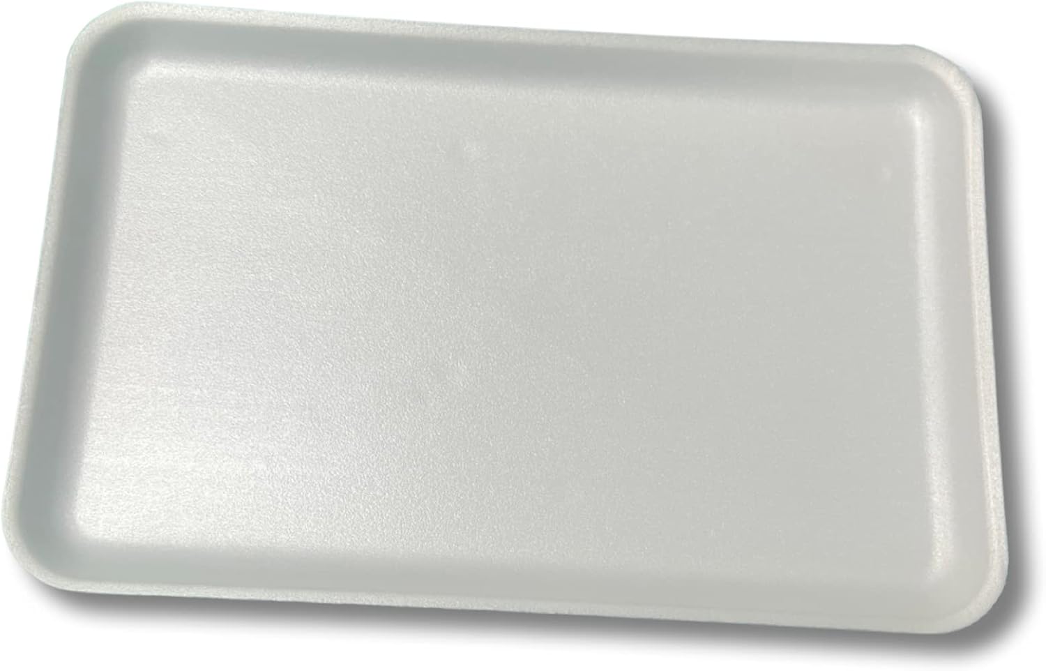 4S WHITE FOAM MEAT TRAY 9.25X7.25X5/8