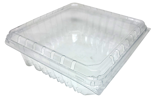 UTILITY CLAMSHELL PETE 46.7-OZ CLEAR 6X6.5X3.25