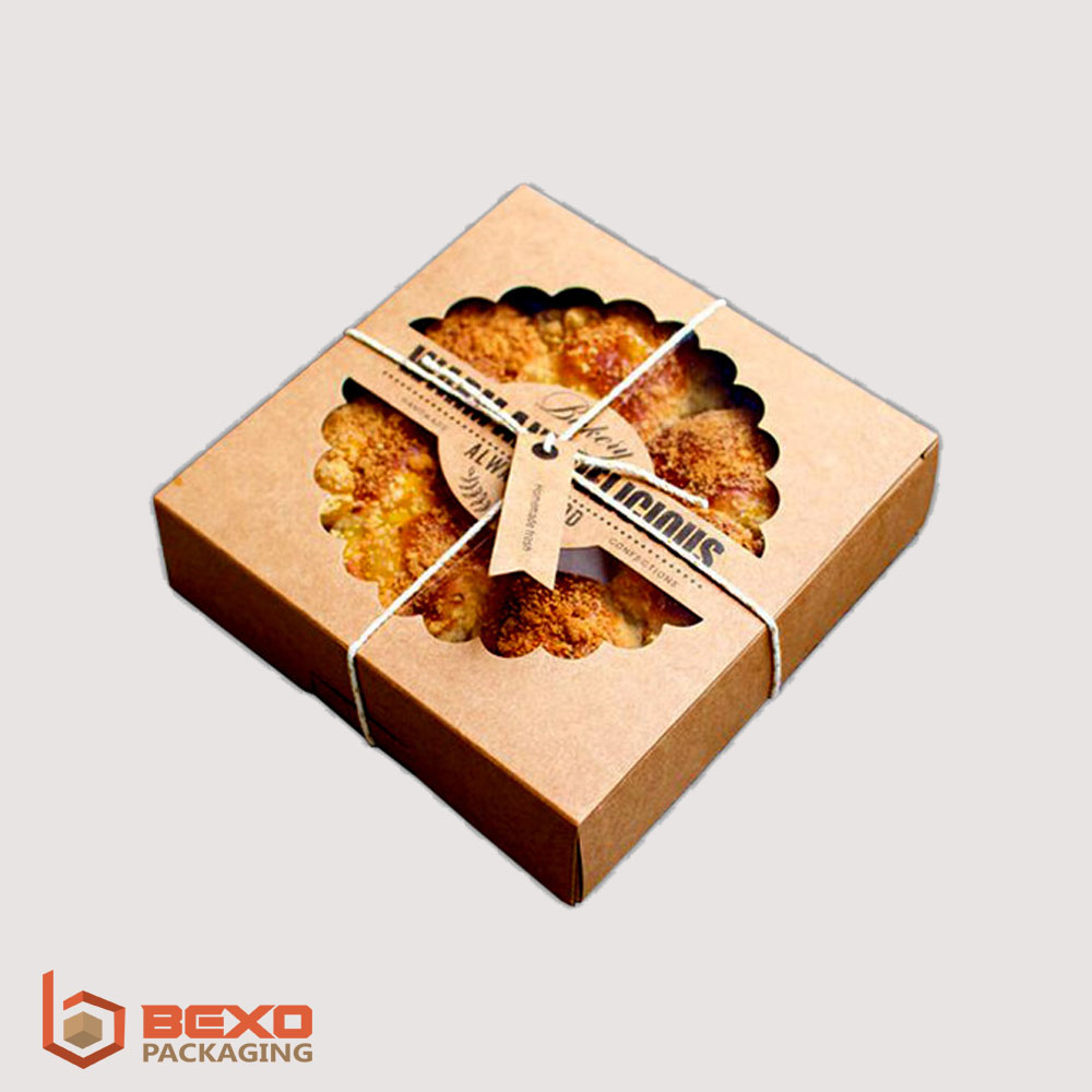 PLAIN BAKERY BOX 10X8X4 KRAFT