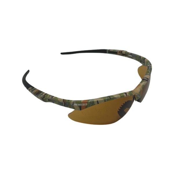 NEMESIS CAMO SAFETY GLASSES BRONZE LENS CORDED
