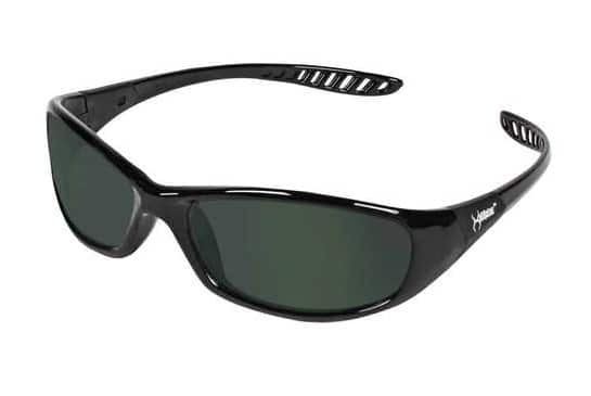 V40 HELLRAISER SAFETY GLASSES CLR POLY LENS BLK