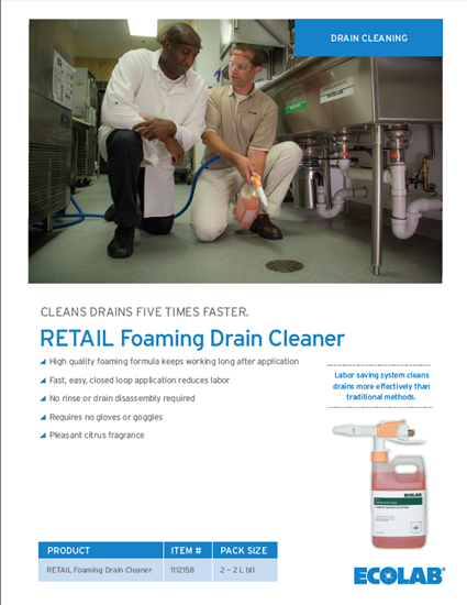 RETAIL FOAMING DRAIN CLEANER 2-LITER .53-GAL