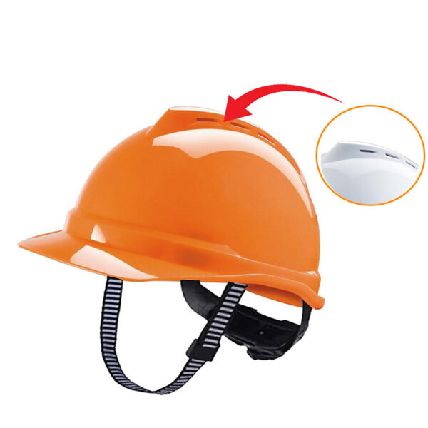 V-GARD VENTED HI-VIZ ORANGE HARD CAP 6 PT SUSP