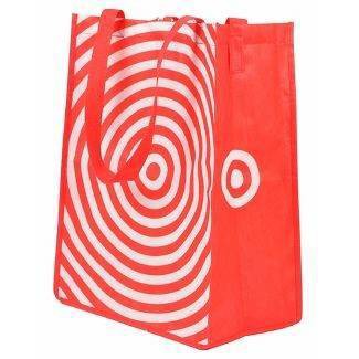 I05862RED50PCR TARGET REUSABLE BAG 50%PCR 17.75X15.5X7 RED
