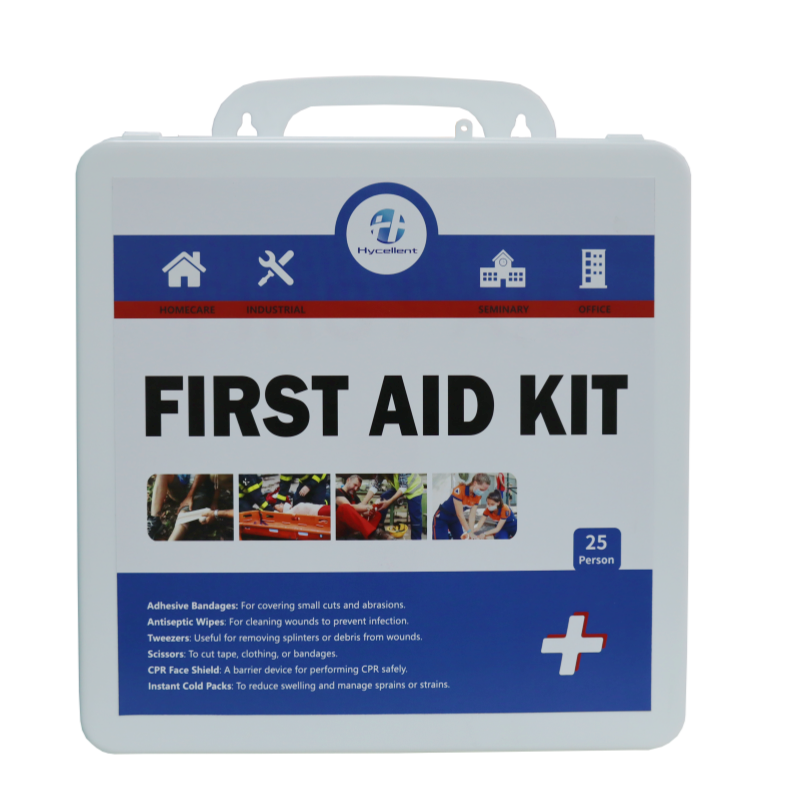 25 PERSON FIRST AID KIT,PLASTIC CASE W/DIVIDERS