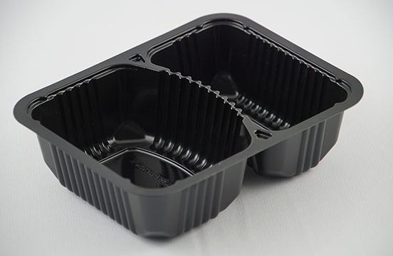 2-CMPT OVENABLE ENTREE CPET 12X7 BLACK