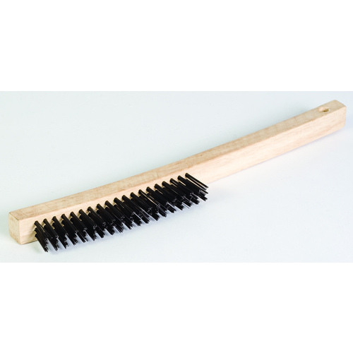 SCRATCH BRUSH WITH WIRE STEEL 14" 14X3X4 WOOD