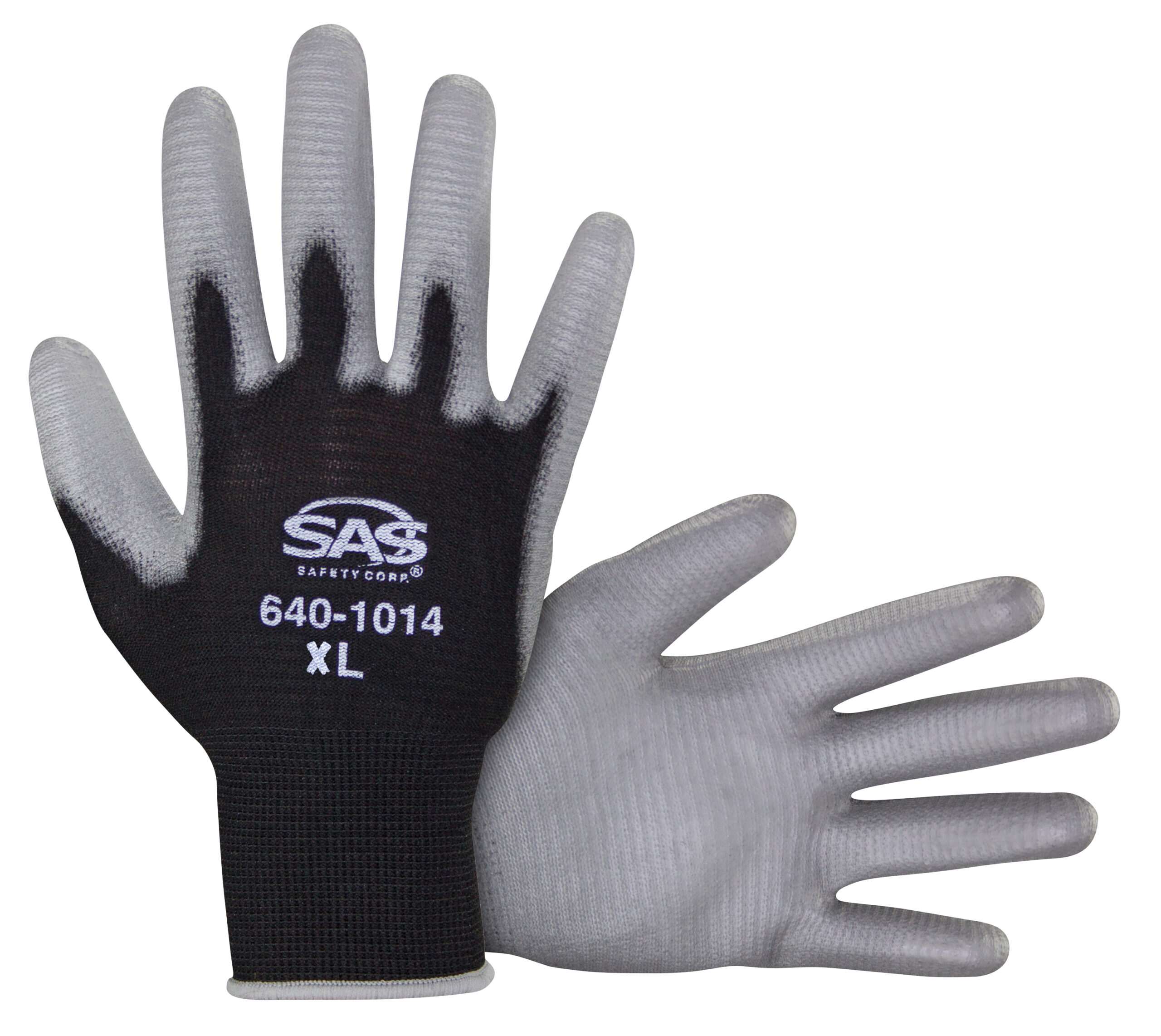 PawZ®  Black Nylon Knit Shell, Nitrile Palm Coating Gloves - XLrg - BULK (12 Pair Per Bag) Priced Per Dozen
