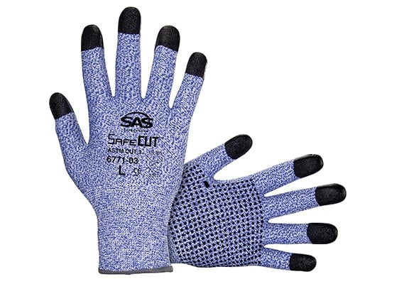 PVC Gloves - Knit Interlock Liner - Lrg