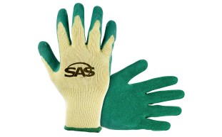 Cotton/Poly Knit Gloves - Wrinkled Finish Latex Coating - Med - Retail
