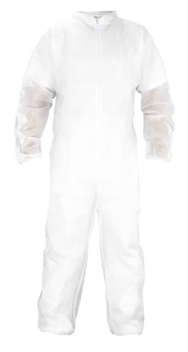 Polypropylene Hooded Disposable Coveralls - Med - BULK - 25 Coveralls Per Case (Priced Per Case)