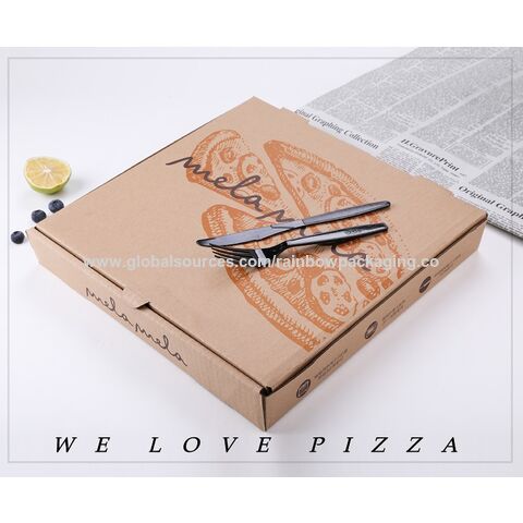 PIZZA BOX PAPER 16X16X1.75 WHITE/KRAFT