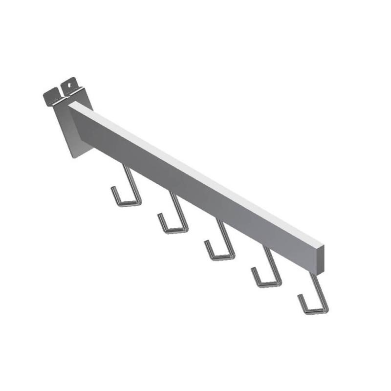 SLATWALL HOOK - 8" GREY