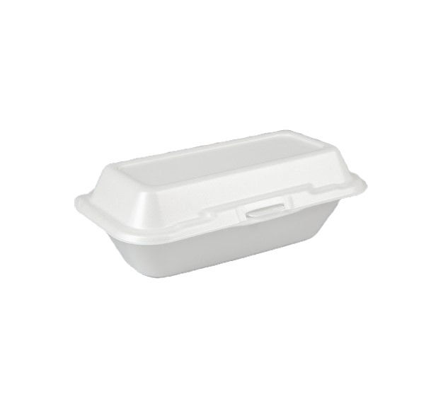 HOAGIE CONTAINER FOAM 8X4X3 WHITE