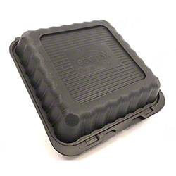 ECOVIEW HINGED CONTR PP 10.5X9.5X3 1-COMPT BK
