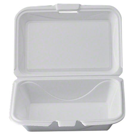 1-CMPT HINGED CONTR FOAM 9X6.5X2.75 WHITE