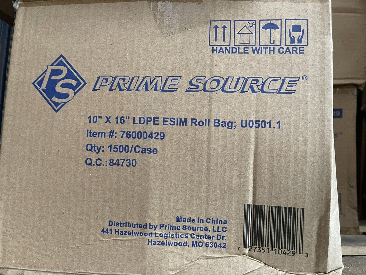 TLESIM-2-1016 ESIM BAG 10X16 LDPE 2MIL MED ON ROLL CLEAR